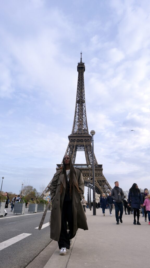 A stroll along the Eiffel Tower.